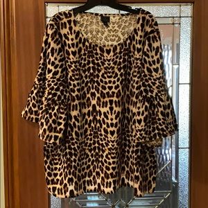 Worthington cheetah print blouse